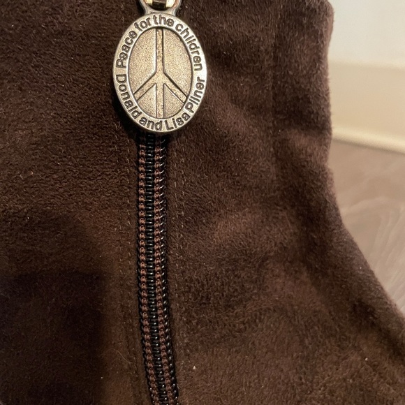 Donald J. Pliner Lola S495 Suede Boots Chocolate Brown Kitty Heels Size7 - Picture 7 of 7